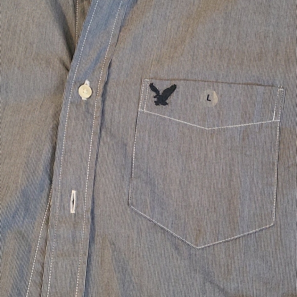 Men's American Eagle Blue Button Up NWT Large - Picture 3 of 5